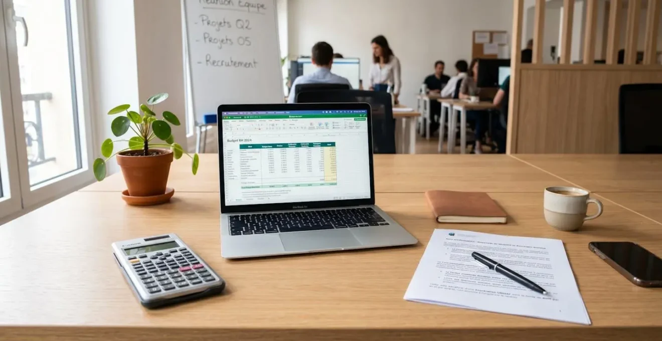 Bureau avec documents RH mentionnant forfait mobilités durables et exonérations fiscales pour vélo de fonction